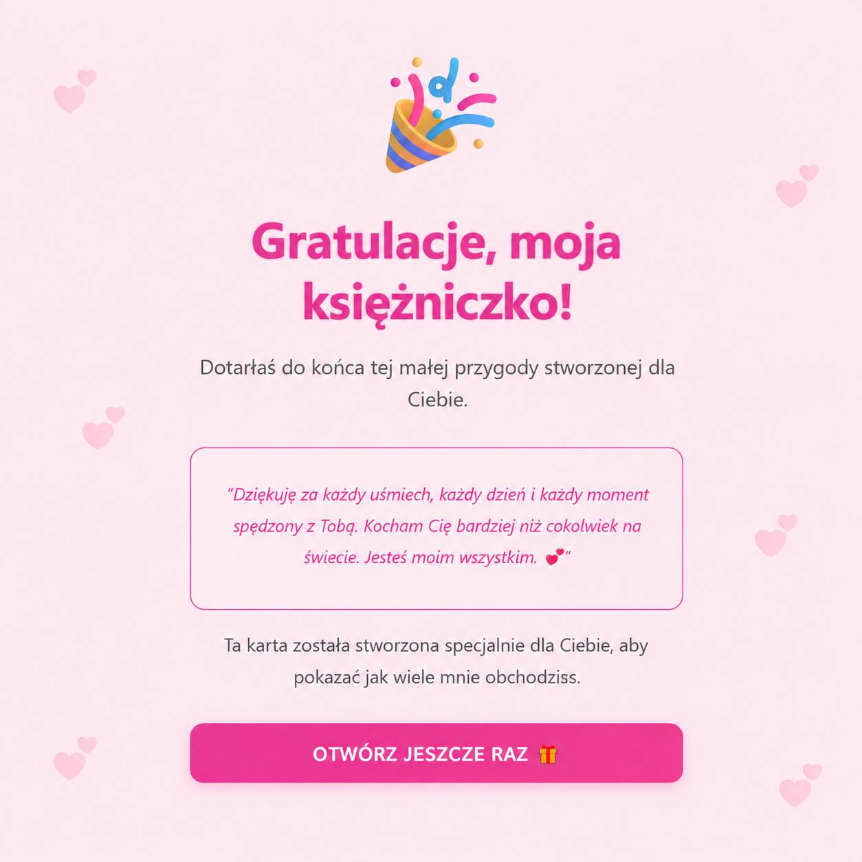 „Dla mojej księżniczki"